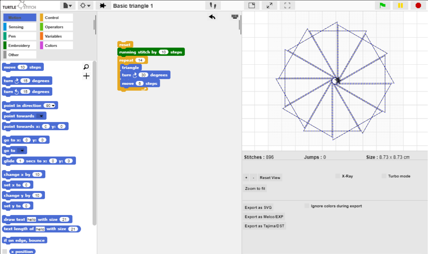 Created Triangle Block