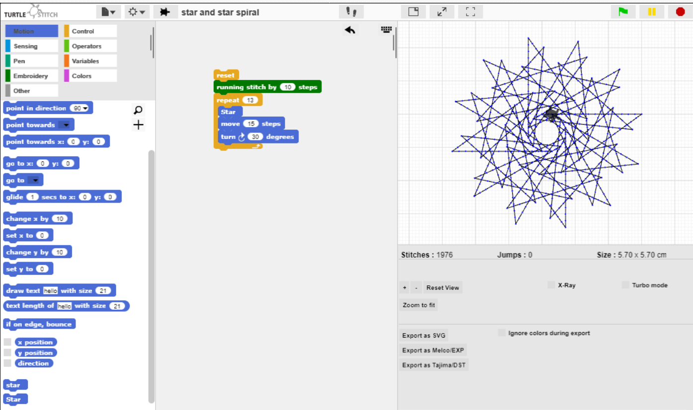 Star Spiral and Code